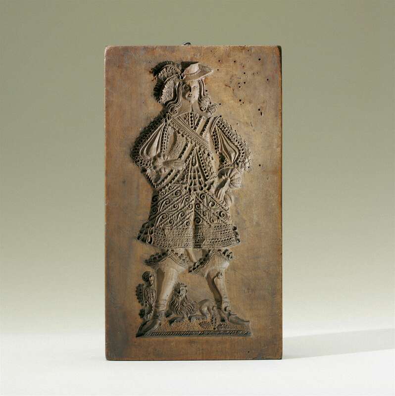 "Dame mit Fächer und Kavalier", doppelseitiger Model für Lebkuchen und Tragant